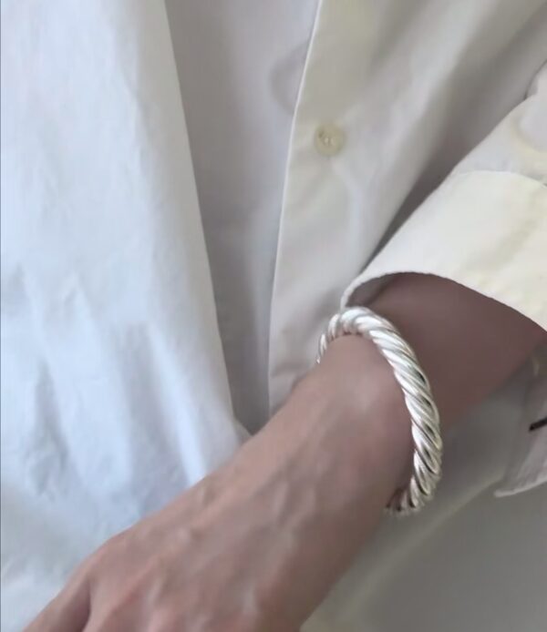 Vintage Twisted Silver Bangle