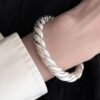 Vintage Twisted Silver Bangle