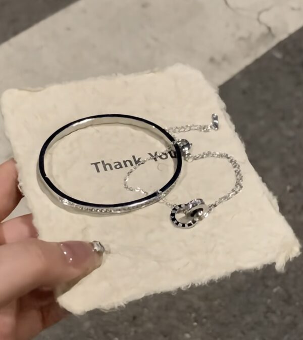 screenshot-8 Layered Roman Numeral Bracelet & Bangle Set