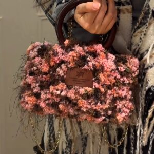 Spring Blossom Fuzzy Handbag