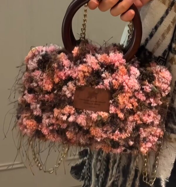 img_6873 Spring Blossom Fuzzy Handbag