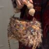 Vintage Court-Style Plush Handbag