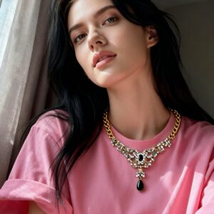 Aura Bloom Luxe – Energy Feng Shui Statement Necklace