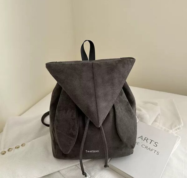 Retro Suede Drawstring Tote Bag, Effortless Lazy Vibe
