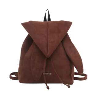 Retro Suede Drawstring Tote Bag, Effortless Lazy Vibe