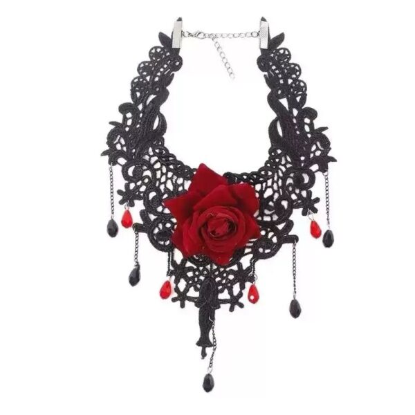 Gothic Rose Lace Choker