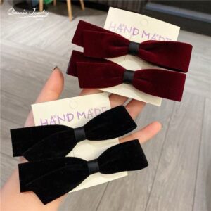 Velvet Bow Hair Clip