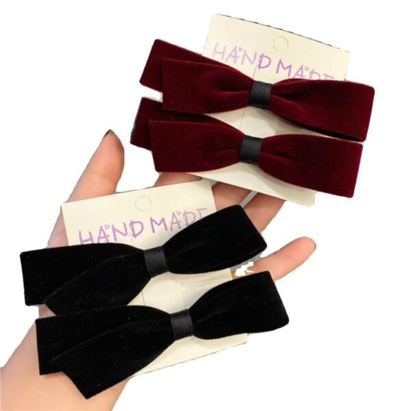 Velvet Bow Hair Clip